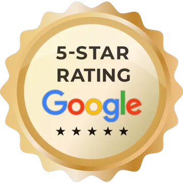 Five star rating badge